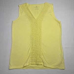 Talbots Tank Top Women's PS Butter Yellow 100% Cotton